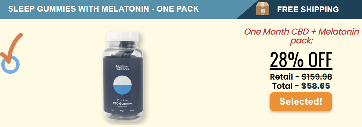 Highline Wellness CBD Gummies 1 bottle